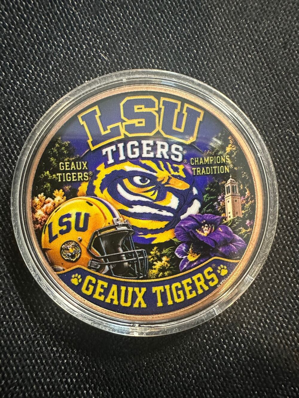 LSU Tigers 1 oz Copper Coin Collectible NCAA Football Louisiana State